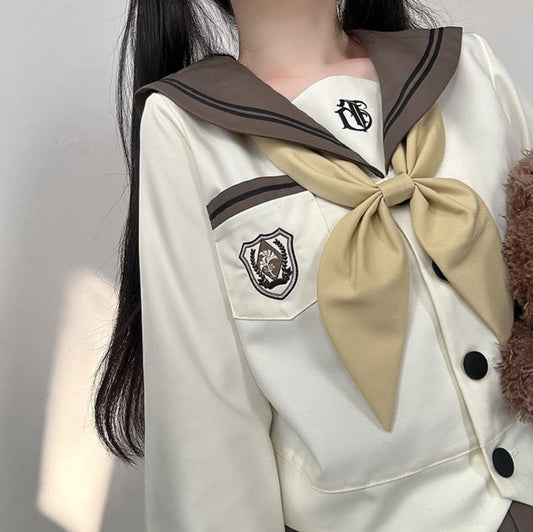 YUMEKAWA ♡ Choice of sleeve length♪ Sailor uniform with crest #seifuku62