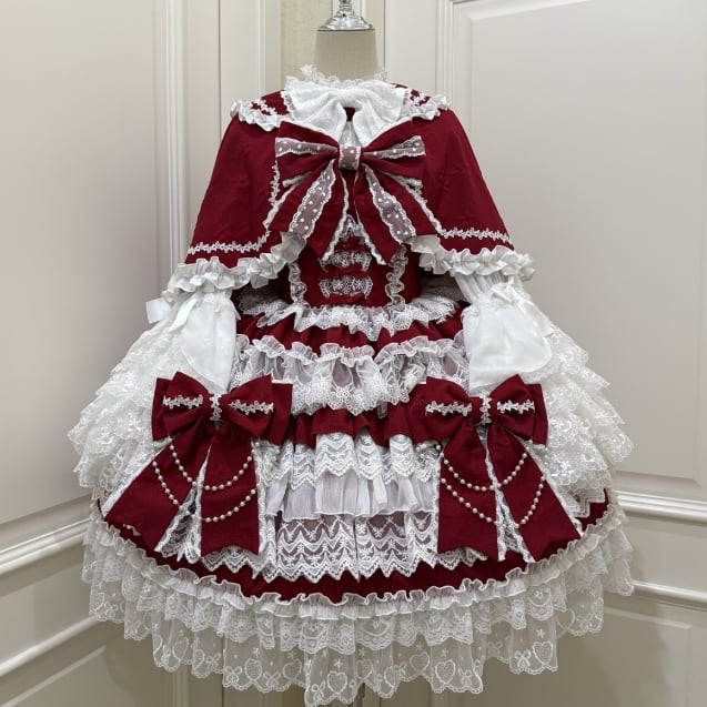 YUMEKAWA ♡  ( 4 colors )  blouse with bunny ears and Lolita jumperskirt  #set33