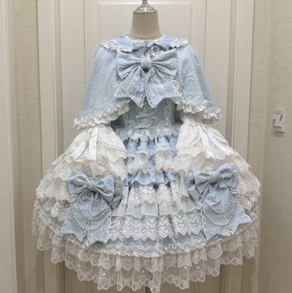 YUMEKAWA ♡  ( 4 colors )  blouse with bunny ears and Lolita jumperskirt  #set33