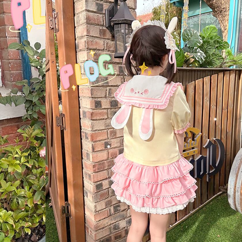 YUMEKAWA ♡ little girl-like rabbit matching cloth #set41
