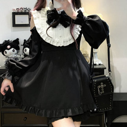 Manufactured after order ♡ ( 3 colors )  mine off the shoulder matching cloth  #set48