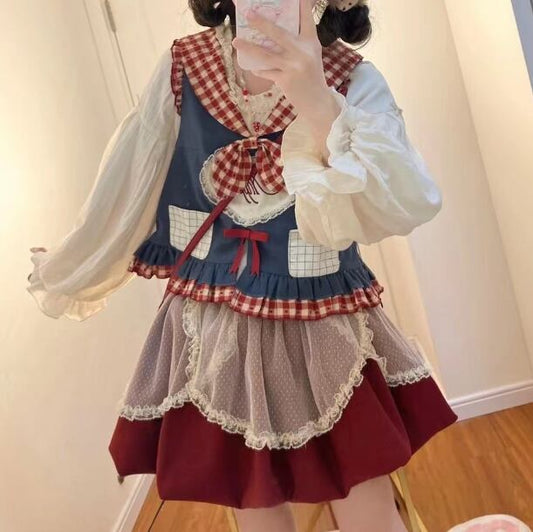 YUMEKAWA ♡ Little Red Riding Hood style matching cloth #set68