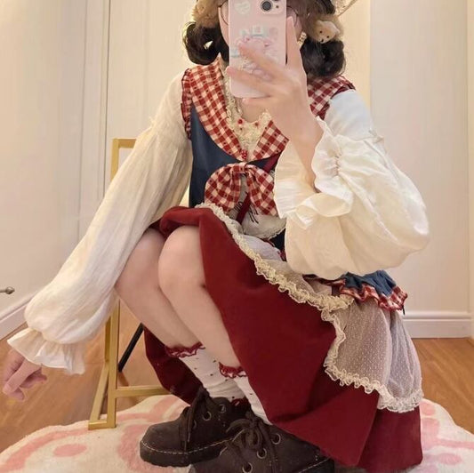 YUMEKAWA ♡ Little Red Riding Hood style matching cloth #set68