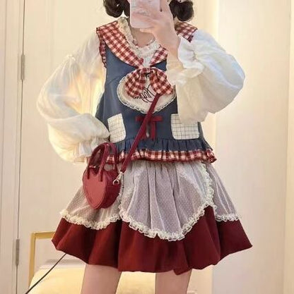 YUMEKAWA ♡ Little Red Riding Hood style matching cloth #set68