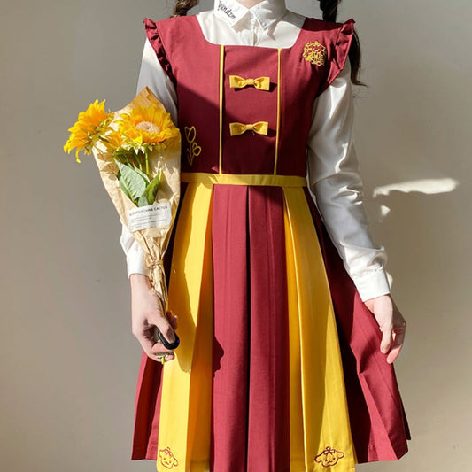 YUMEKAWA ♡ ( 2 colors )  top & overalls dress #set71