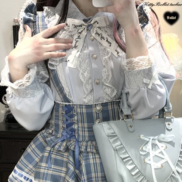 YUMEKAWA ♡ ( 3 colors ) Off-the-shoulder lace top #tops14