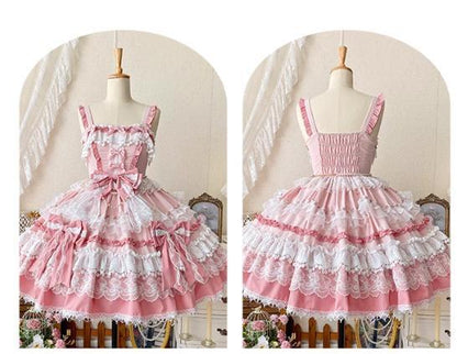 Manufactured after order ♡ Ruffle Lolita dress with back bow #wanpi1
