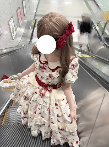 YUMEKAWA ♡ Apple motif mimolee length dress *without brooch #wanpi100