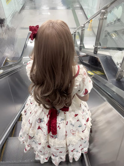 YUMEKAWA ♡ Apple motif mimolee length dress *without brooch #wanpi100