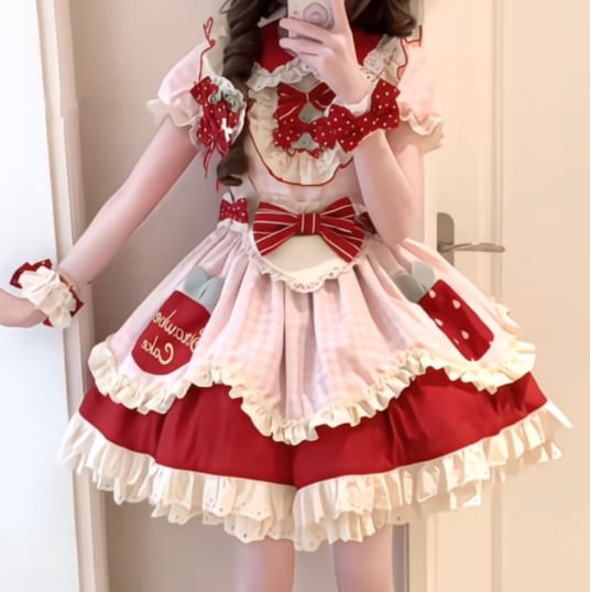 YUMEKAWA ♡ Dotted dress with bunny ears #wanpi104