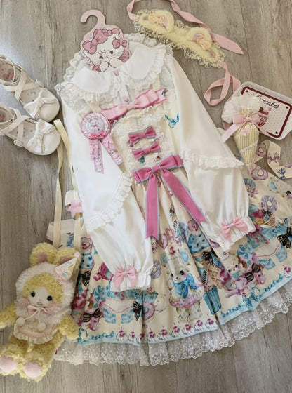 YUMEKAWA ♡ ( 3 colors )  bear sweets jumperskirt <!>no blouse  #wanpi105