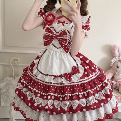 YUMEKAWA ♡ Maid outfit matching cloth with dotted brooch  #wanpi107