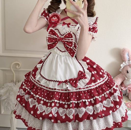 YUMEKAWA ♡ Maid outfit matching cloth with dotted brooch  #wanpi107