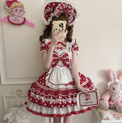 YUMEKAWA ♡ Maid outfit matching cloth with dotted brooch  #wanpi107