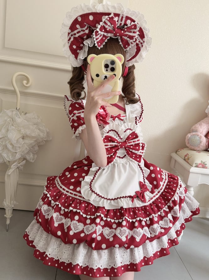 YUMEKAWA ♡ Maid outfit matching cloth with dotted brooch  #wanpi107