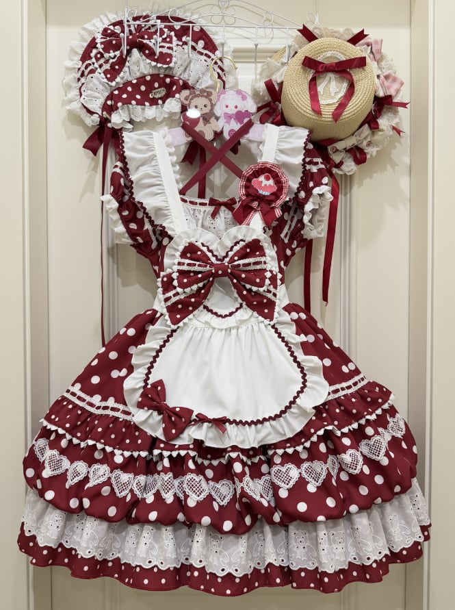 YUMEKAWA ♡ Maid outfit matching cloth with dotted brooch  #wanpi107