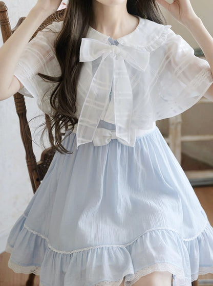 YUMEKAWA ♡ Dress with outerwear  #wanpi121