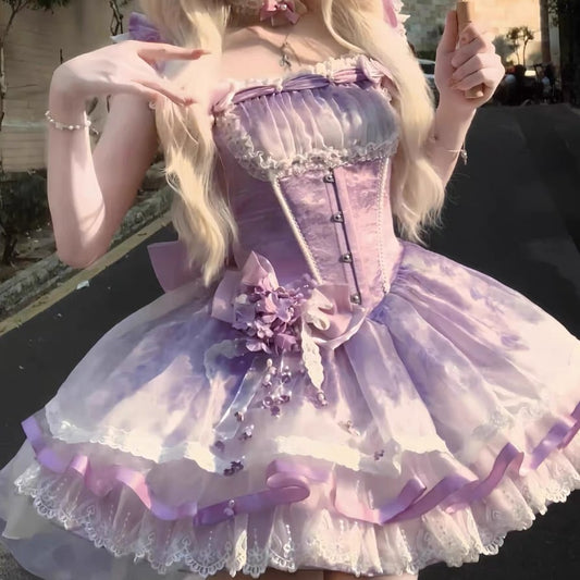 Manufactured after order ♡ Fairy dress with choker and back ribbon #wanpi124