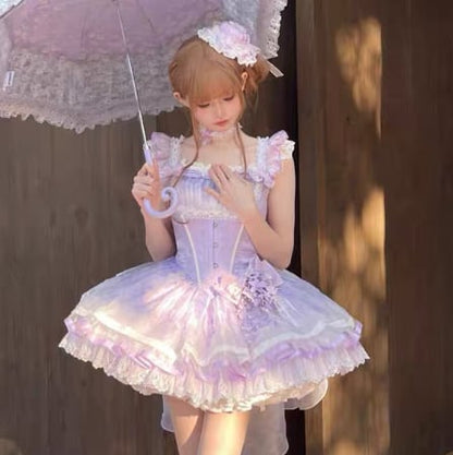 Manufactured after order ♡ Fairy dress with choker and back ribbon #wanpi124