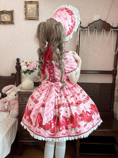 YUMEKAWA ♡ Strawberry dress with choker #wanpi125