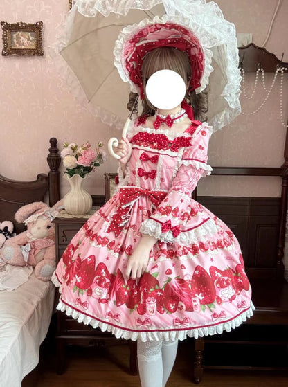 YUMEKAWA ♡ Strawberry dress with choker #wanpi125