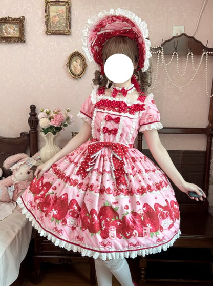 YUMEKAWA ♡ Strawberry dress with choker #wanpi125