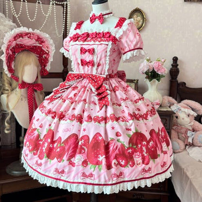 YUMEKAWA ♡ Strawberry dress with choker #wanpi125