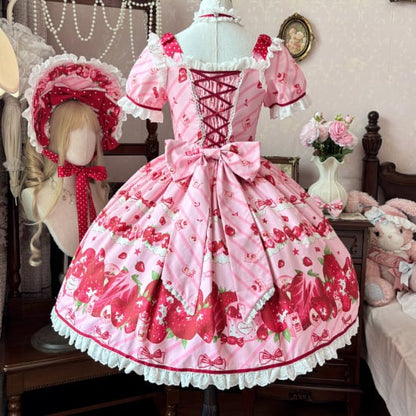 YUMEKAWA ♡ Strawberry dress with choker #wanpi125