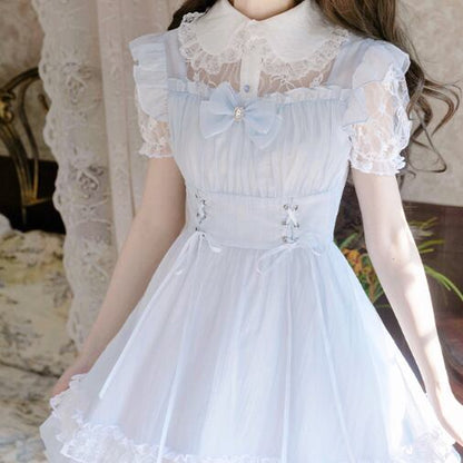 YUMEKAWA ♡ fake two-piece mini dress #wanpi128