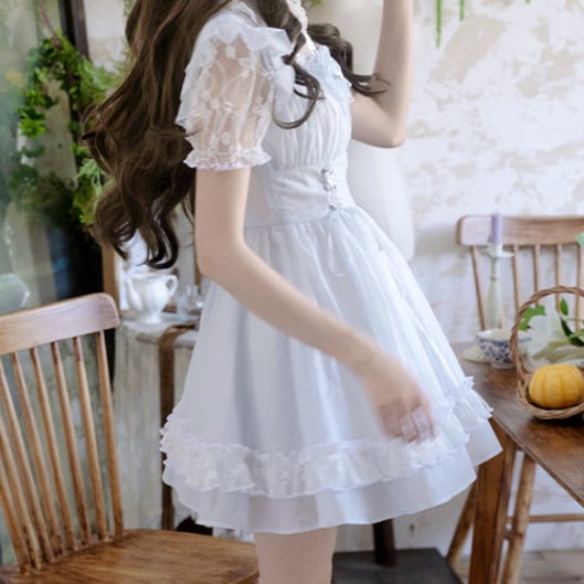 YUMEKAWA ♡ fake two-piece mini dress #wanpi128