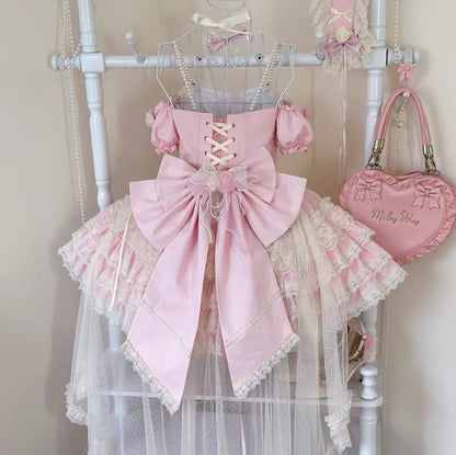 Manufactured after order ♡ ( 5 colors )  Flower Dress Complete Set #wanpi135