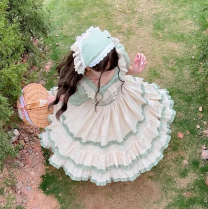 YUMEKAWA ♡ 3-tier frill dress  <!>no apron and no bandana  #wanpi139