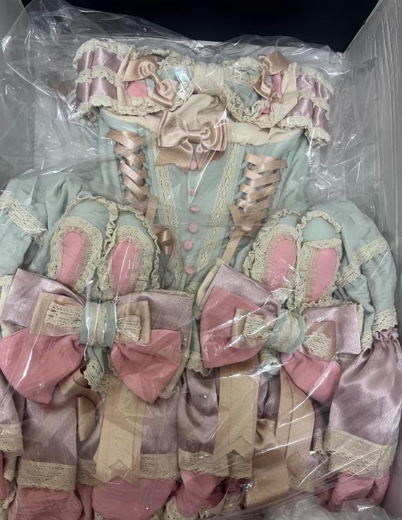 YUMEKAWA ♡ ( 2 colors )  Frilled dress with bunny ears catsuit #wanpi141
