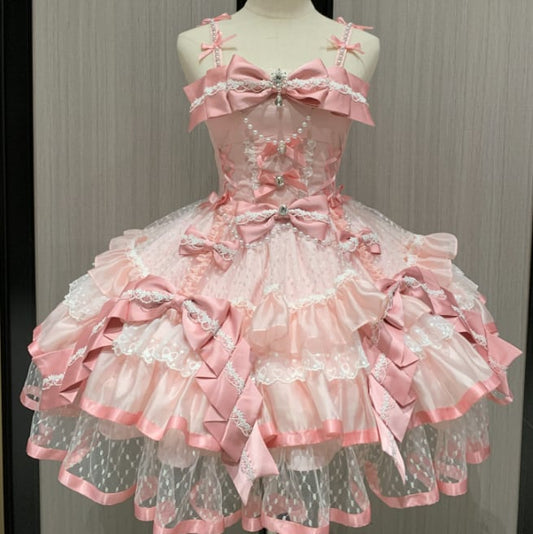 Manufactured after order ♡ Dress with bijoux and pearls #wanpi142