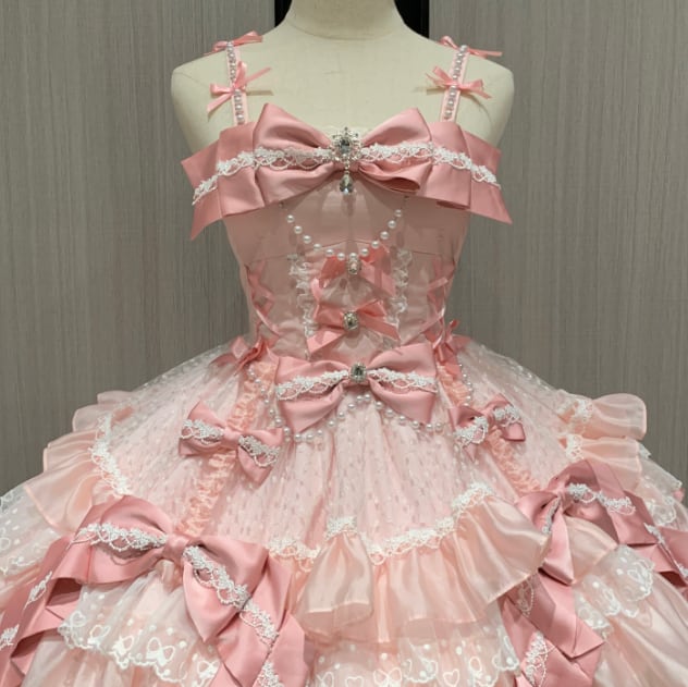 Manufactured after order ♡ Dress with bijoux and pearls #wanpi142