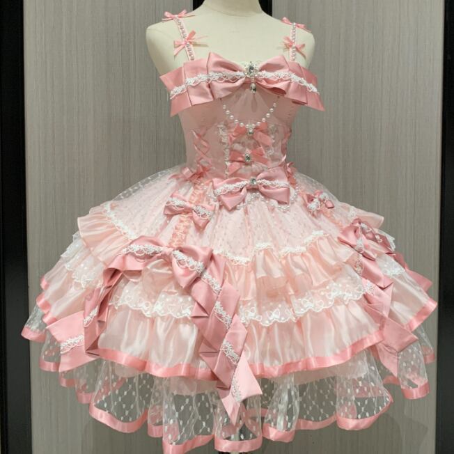 Manufactured after order ♡ Dress with bijoux and pearls #wanpi142