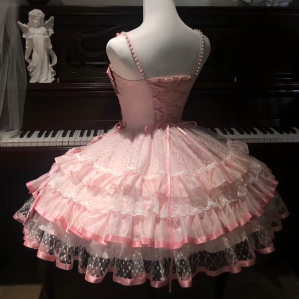Manufactured after order ♡ Dress with bijoux and pearls #wanpi142