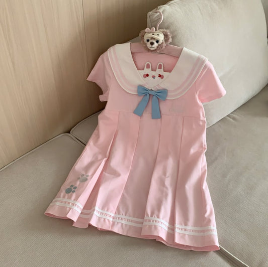 YUMEKAWA ♡ Bunny mini dress with ribbon #wanpi145