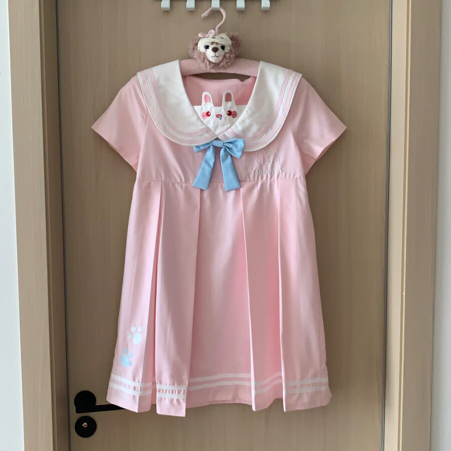 YUMEKAWA ♡ Bunny mini dress with ribbon #wanpi145