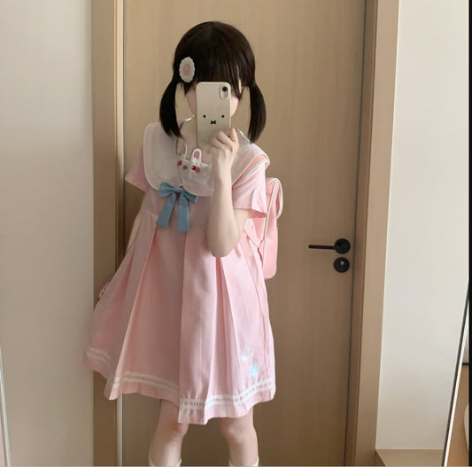 YUMEKAWA ♡ Bunny mini dress with ribbon #wanpi145