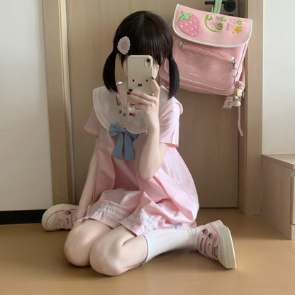 YUMEKAWA ♡ Bunny mini dress with ribbon #wanpi145