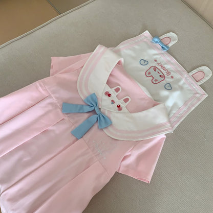 YUMEKAWA ♡ Bunny mini dress with ribbon #wanpi145