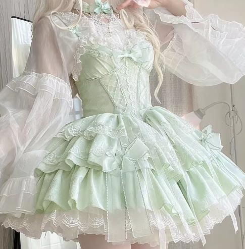 YUMEKAWA ♡ ( 2 colors ) Detachable ♪ Holder neck dress #wanpi3