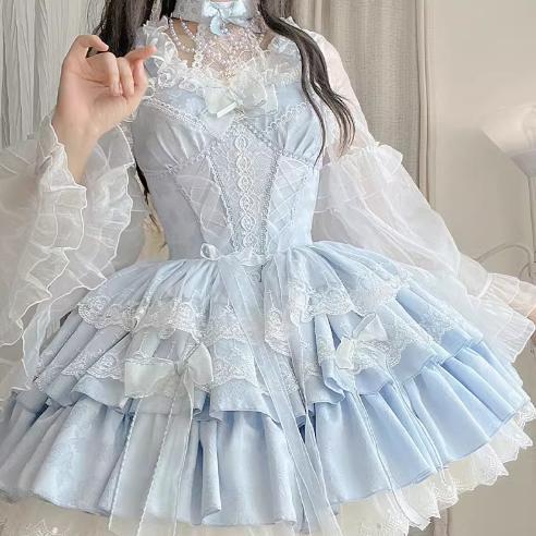 YUMEKAWA ♡ ( 2 colors ) Detachable ♪ Holder neck dress #wanpi3