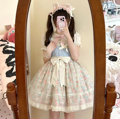 YUMEKAWA ♡ high waist floral dress  #wanpi45
