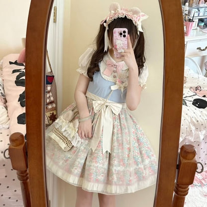 YUMEKAWA ♡ high waist floral dress  #wanpi45