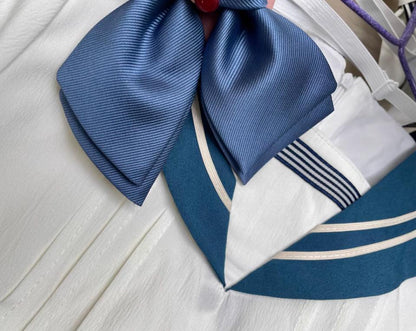 YUMEKAWA ♡ Choose your ribbon Sailor collar dress with attached sleeves #wanpi49