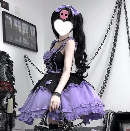 YUMEKAWA ♡  Braided Lolita Dress with Hairpins  #wanpi52