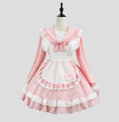 YUMEKAWA ♡ Sailor collar pink maid costume #wanpi54