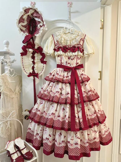 YUMEKAWA ♡ 4-tiered ruffle long dress #wanpi70